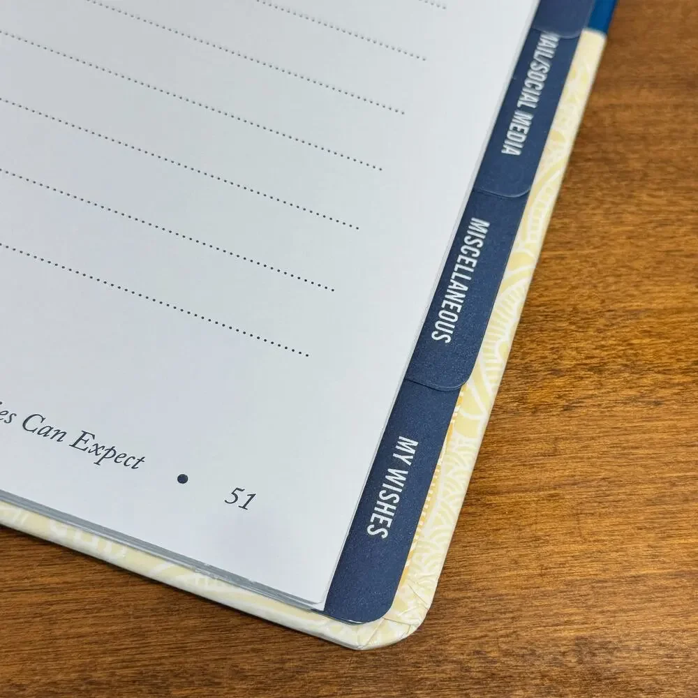 Peace of Mind Planner Important Information about My Belongings Blue
